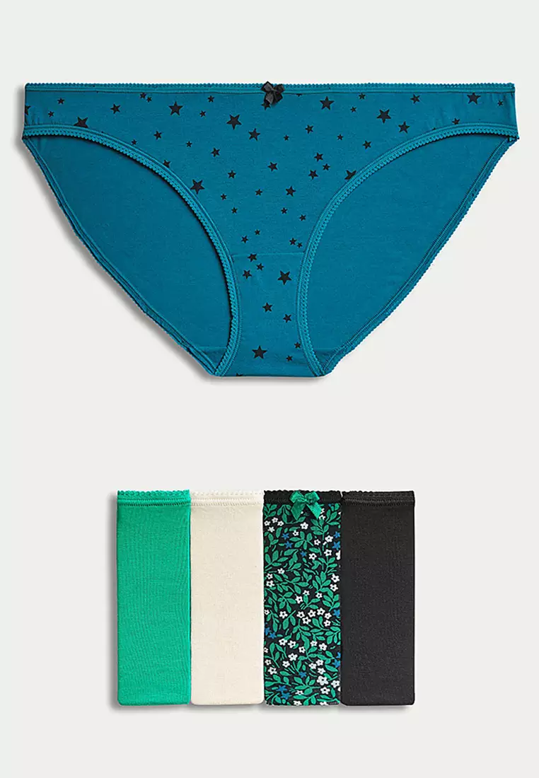 5pk Cotton Rich Bikini Knickers