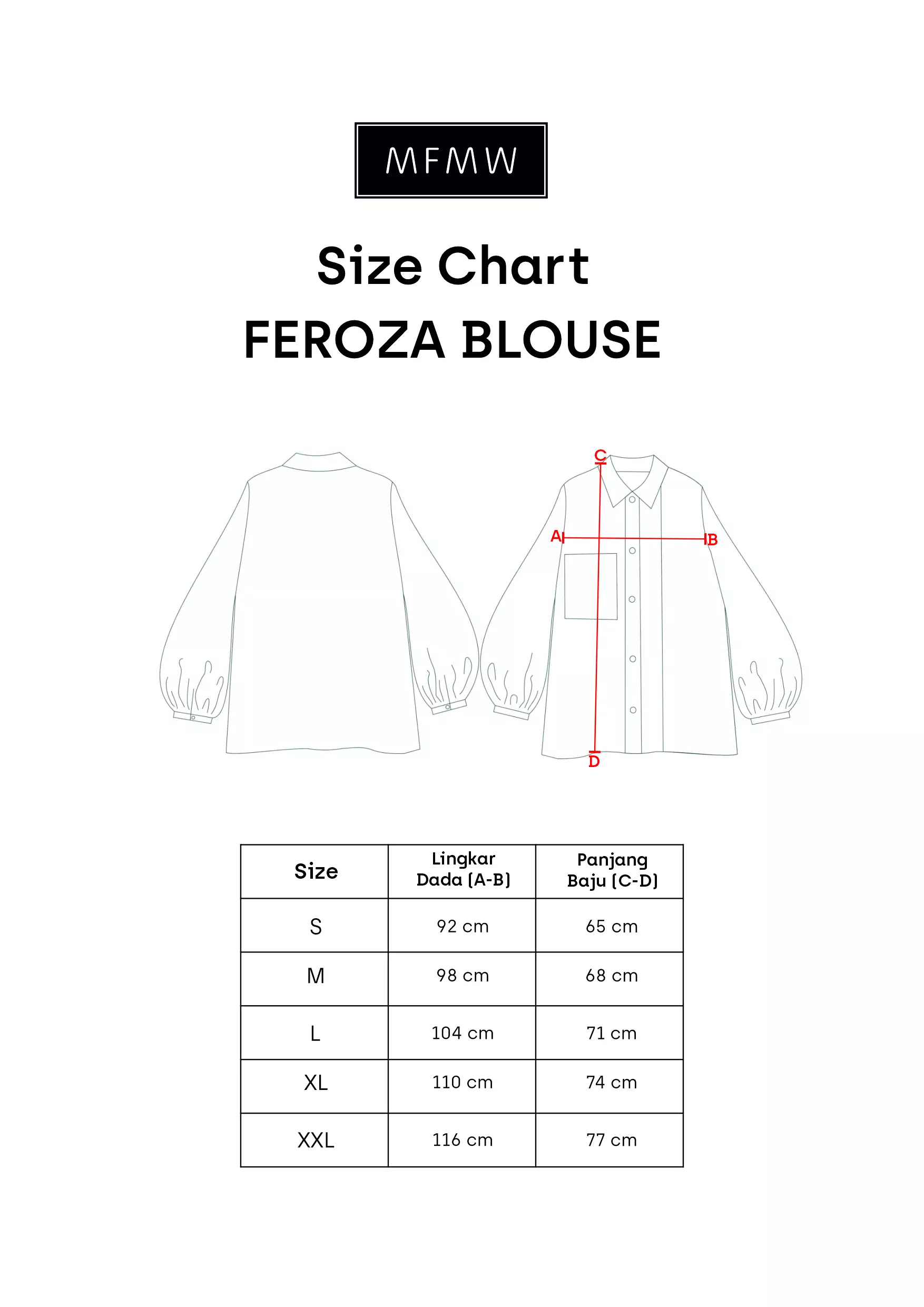 MFMW Feroza Atasan Kemeja Pink Motif Salur