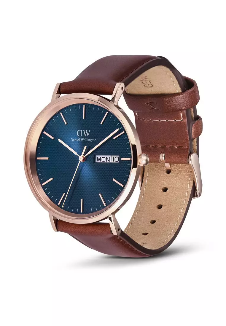 Classic Day Display St Mawes Rose Gold Arctic  - Men Watch stainless steel leather watch DW Official Authentic Original jam tanggan lelaki DW jam tangan