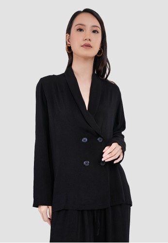 Jual Mississippi Mississippi Blouse Wanita Lengan Panjang Satu Set A05955m Hitam Original Zalora Indonesia