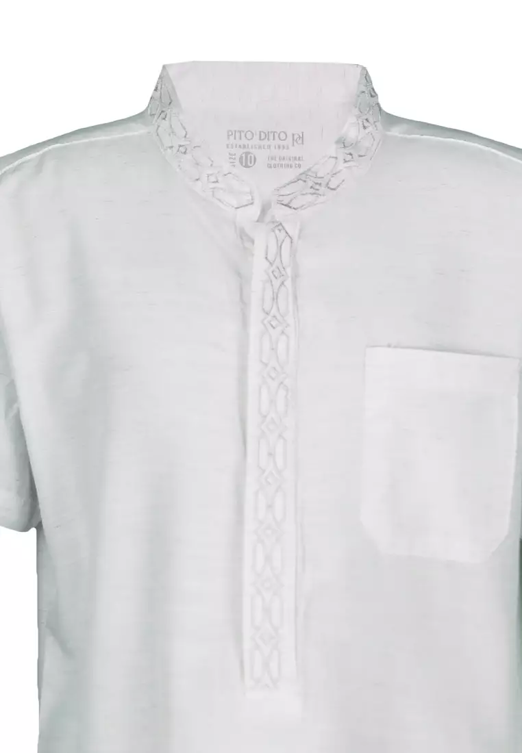 Pito Dito Boy Shahram Kemeja Anak Broken White - Size 4