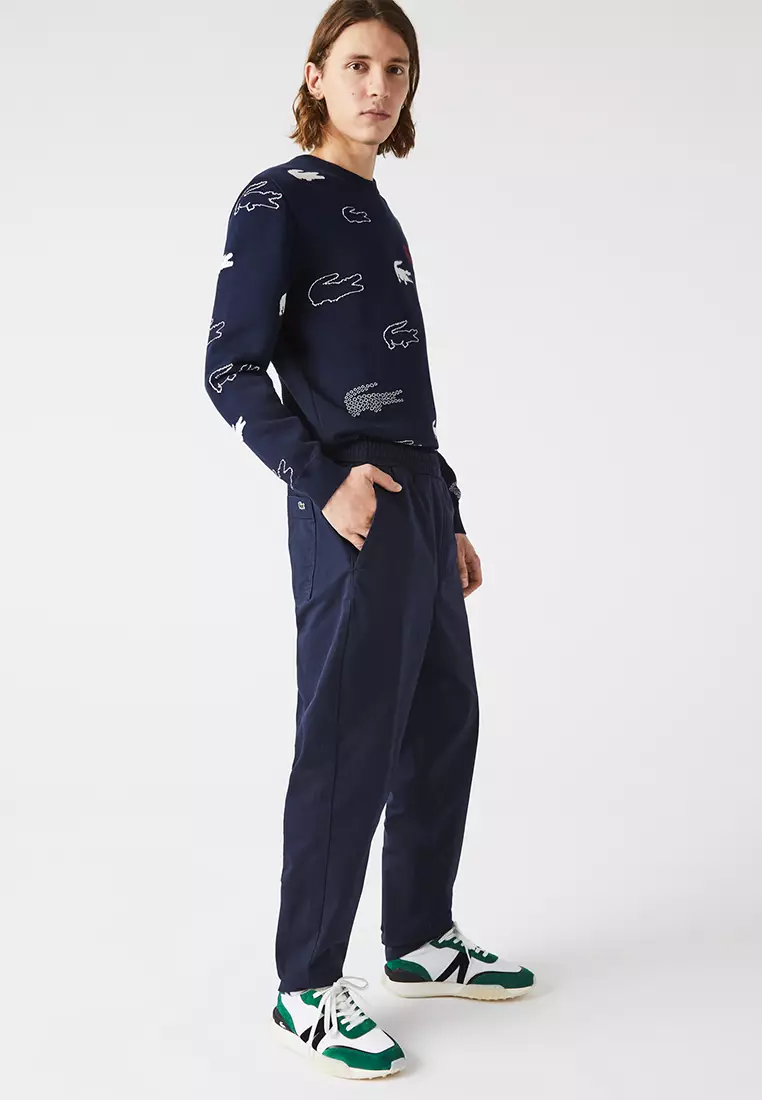 COTTON JOGGING PANTS - Navy blue