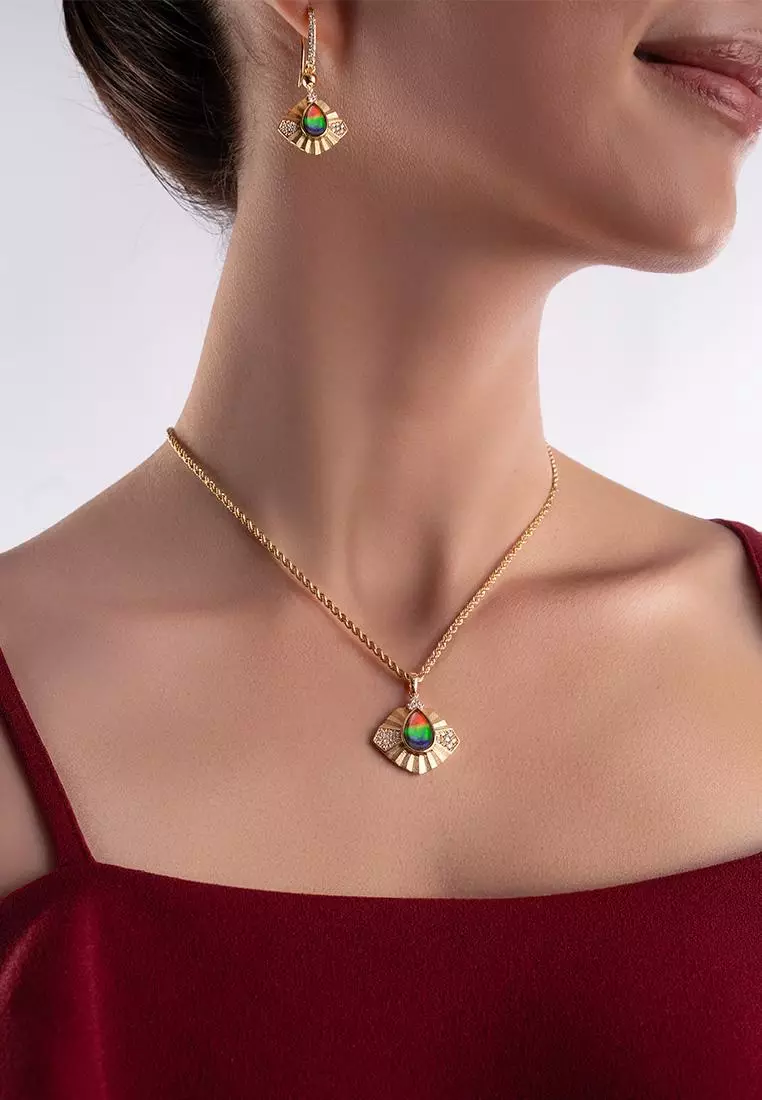 斑彩石吊坠159（18K金）