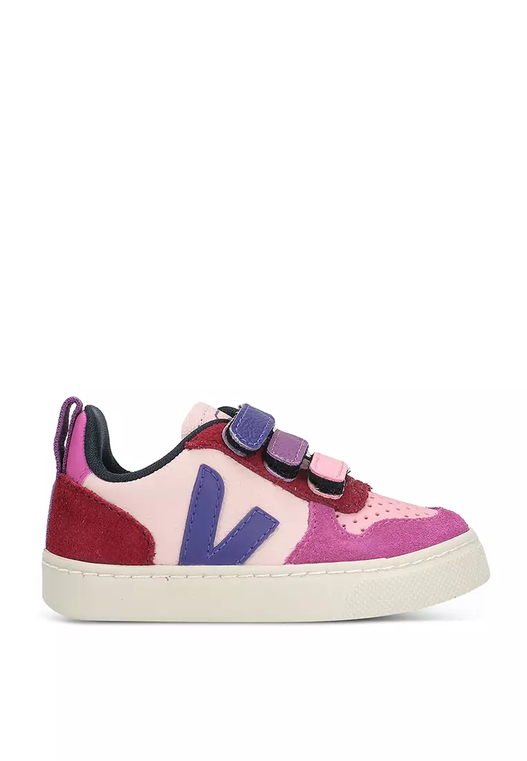 Discount on Veja  shoes - SKU: Small V-10 Chromefree Leather Sneakers