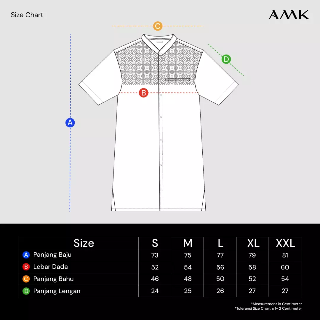 AMK Kemeja Koko Pria Lengan Pendek KK BB Ammar Ss Khaki