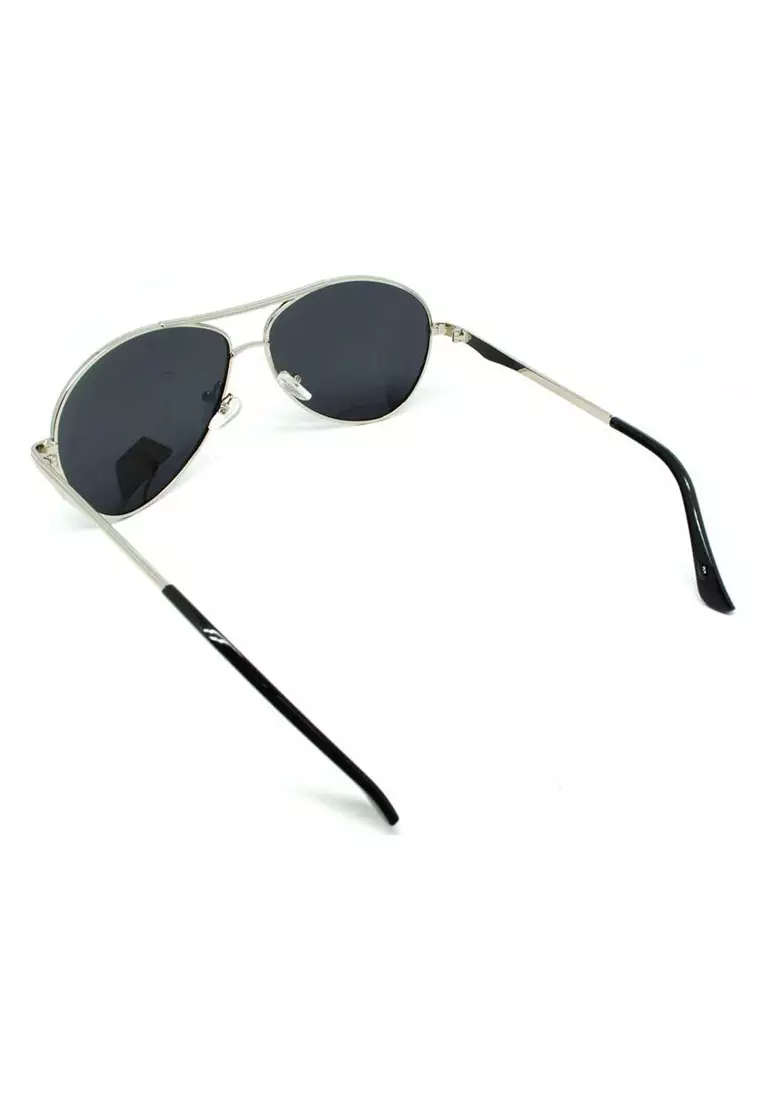 Adkins Sunglasses Kacamata Hitam Fashion Pria Lensa Polarized UV Protection Frame Material Alloy ORIGINAL - Silver