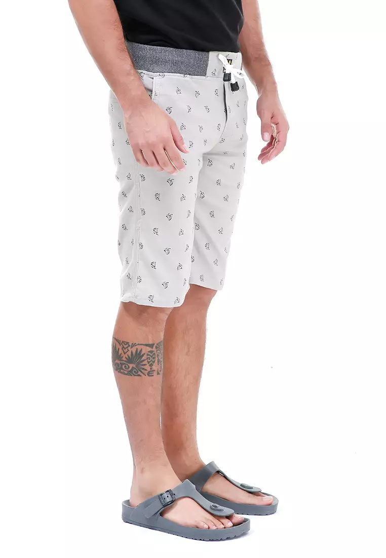 Rissham Celana Pendek Chino Pria Simple Casual Short Pants Material Cotton ORIGINAL - Cream