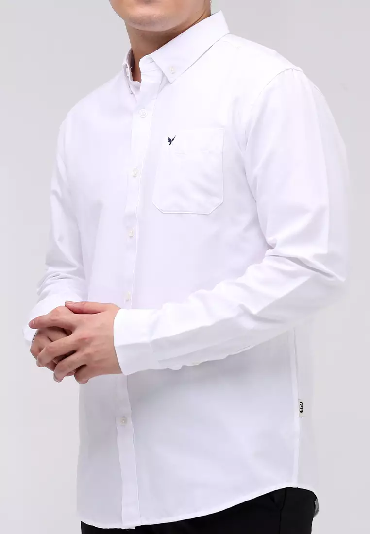 Woven Oxford Polo Long Sleeves