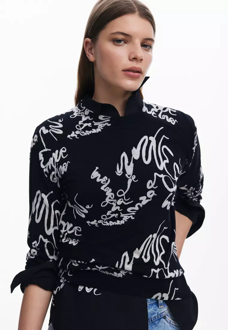 Arty print sweater