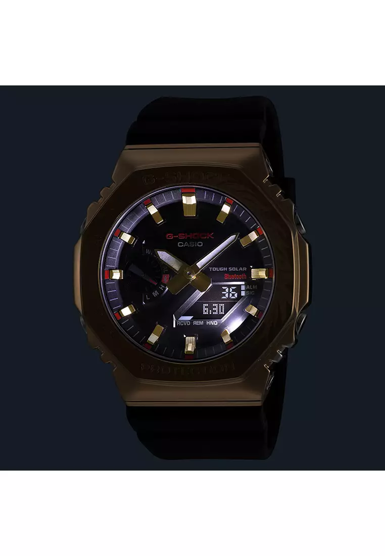 GBM-2100CX-9A Men Analog-Digital Watch Black Resin Band