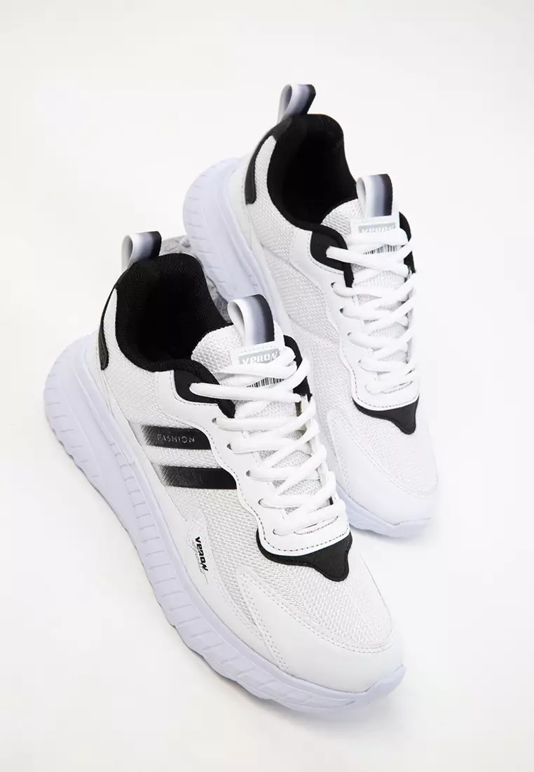 White-Black Unisex Sneaker 20601
