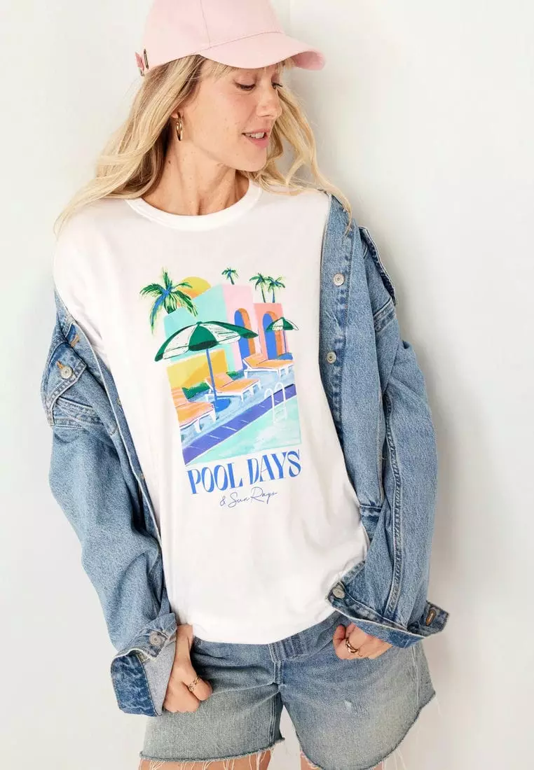Buy Old Navy Oversized Everywear Graphic T-Shirt For Women 2025