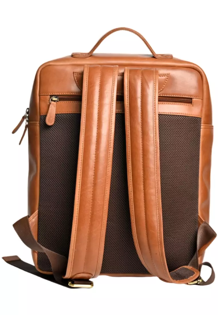 Full grain leather backpack best sale