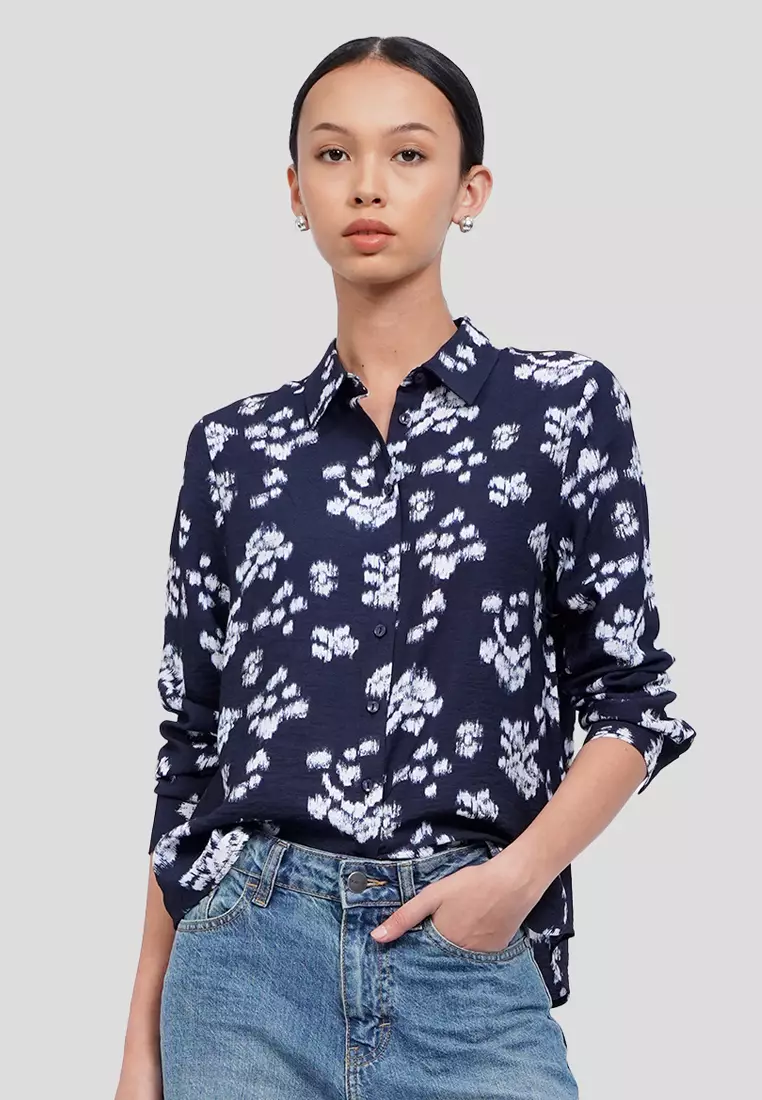 Printed Long Sleeve Blouse