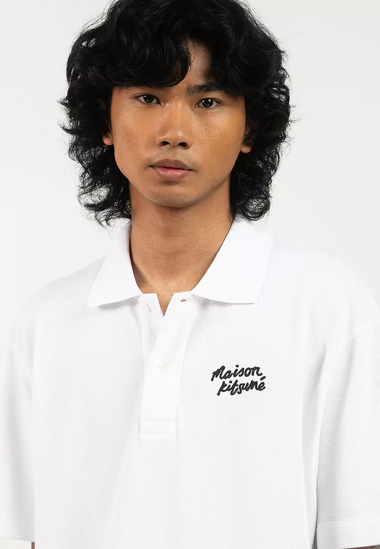 Buy Maison Kitsune Handwriting Comfort Polo Shirt 2026 Online | ZALORA
