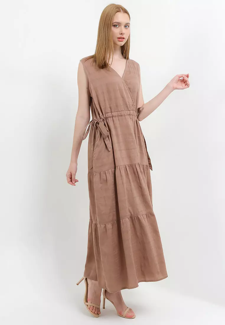 Gamis V-Neck Layered - Elfesya Dresses