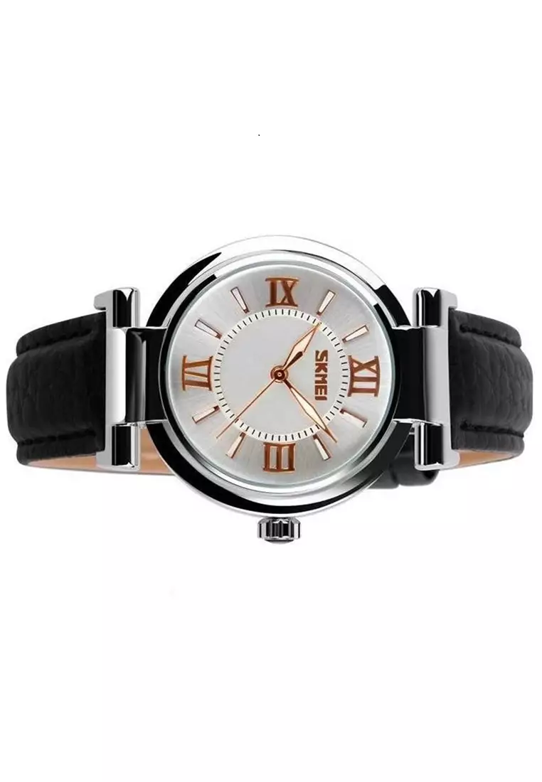 Jam Tangan Kasual Analog Wanita Waterproof 30M Strap Tali Material PU Leather AA34 ORIGINAL