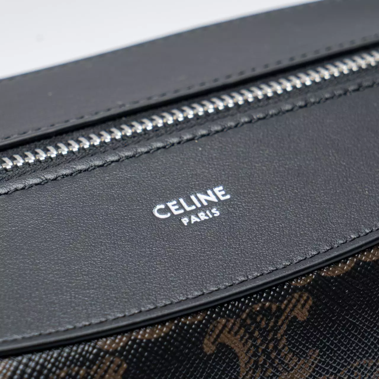 Harry Triomphe Canvas and Calfskin Crossbody Bag Black