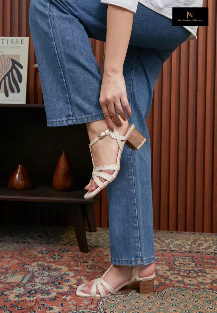 Nicholas Edison Heel Clara Cream