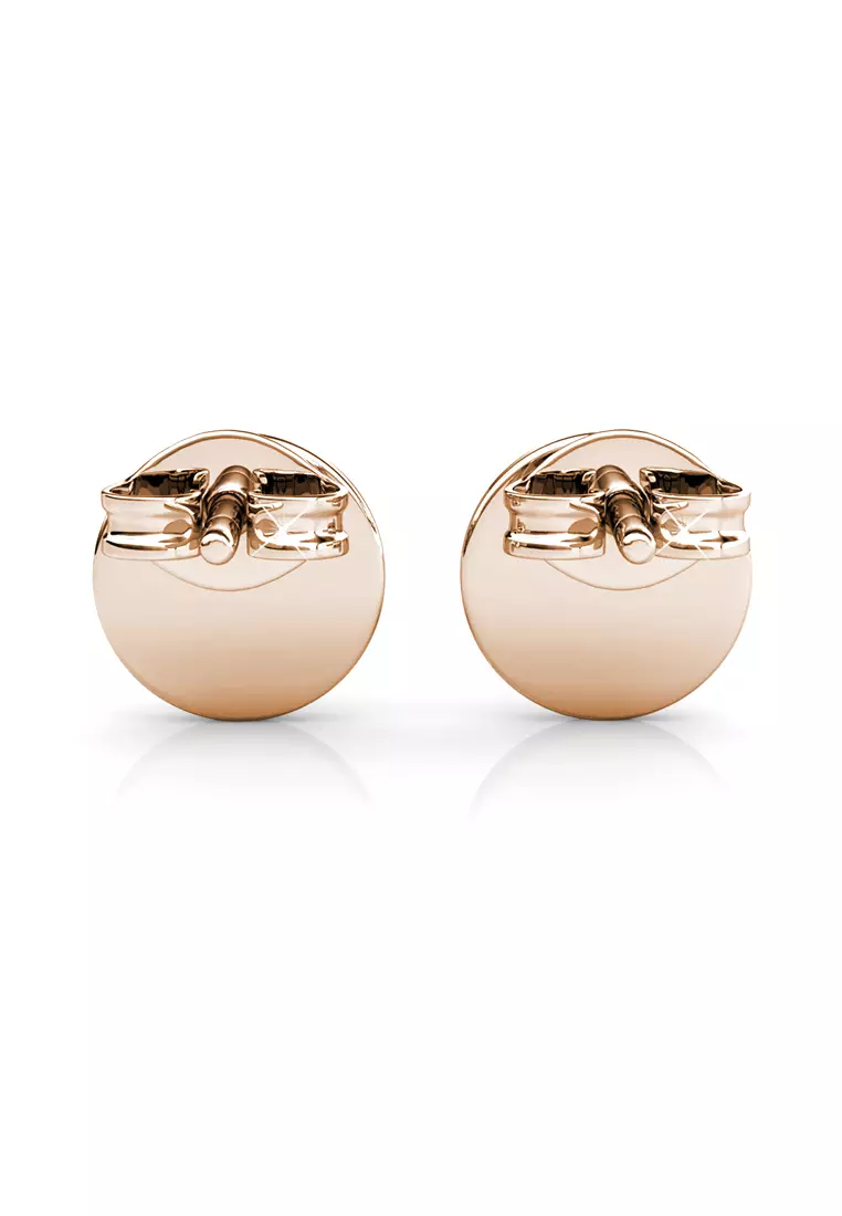 Faith Heart Earring Rose Gold - Anting Crystal by Her Jewellery