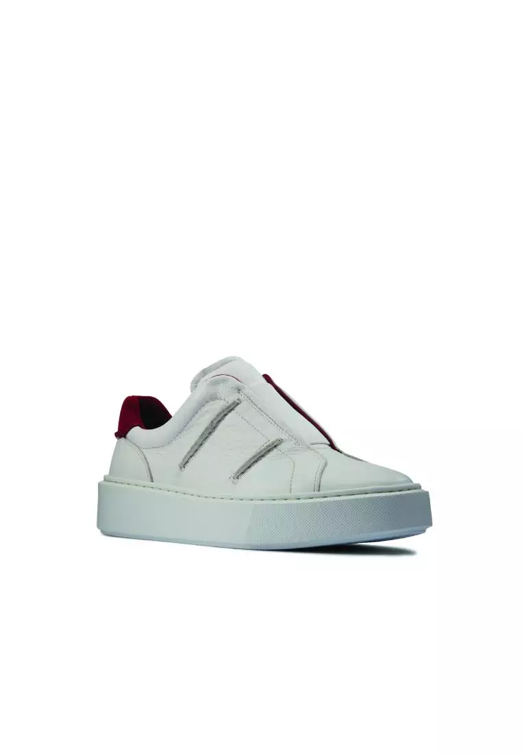 Red slip on best sale womens shoes