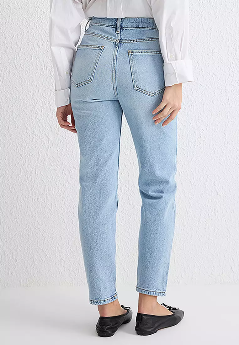 High Waist Comfort Mom Jeans