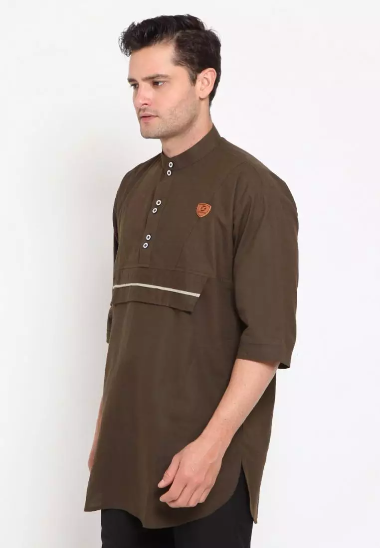 Zayidan Baju Koko Gamis Muslim Pria - Mustafa Olive
