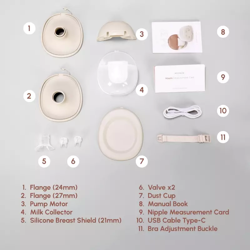 MOOIMOM M3 Pro Air Flow Handsfree Electric Breast Pump Toffee - Pompa ASI Elektrik Tanpa Kabel
