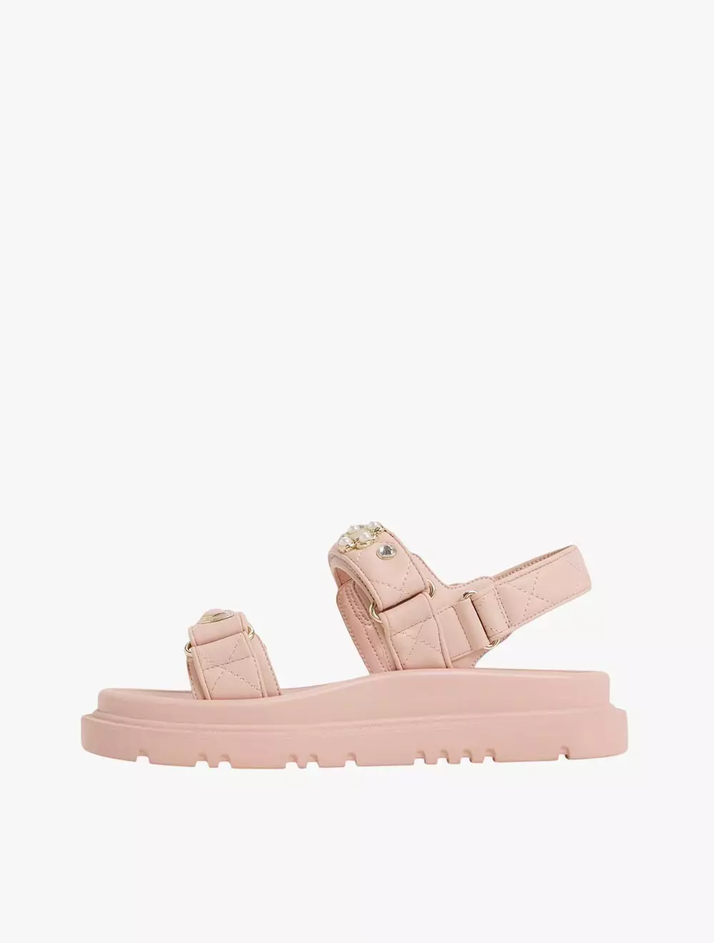 Aldo Gemima Footbed Sandals - Light Pink