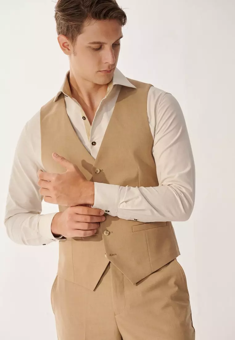 Khaki Slim Fit Shirt