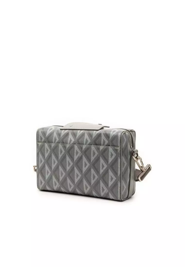 Pre-Loved Dior Cd Diamond Coated Canvas Lingot 22 Bag
