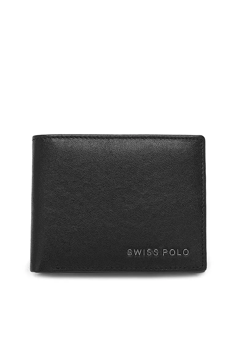 Men's Genuine Leather RFID Blocking Fortune Wallet - Black