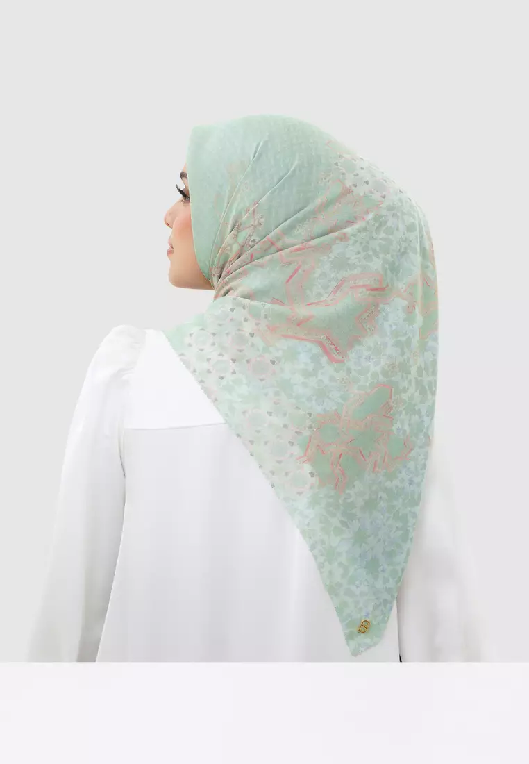 Haramain 2 Satin Square - Jade