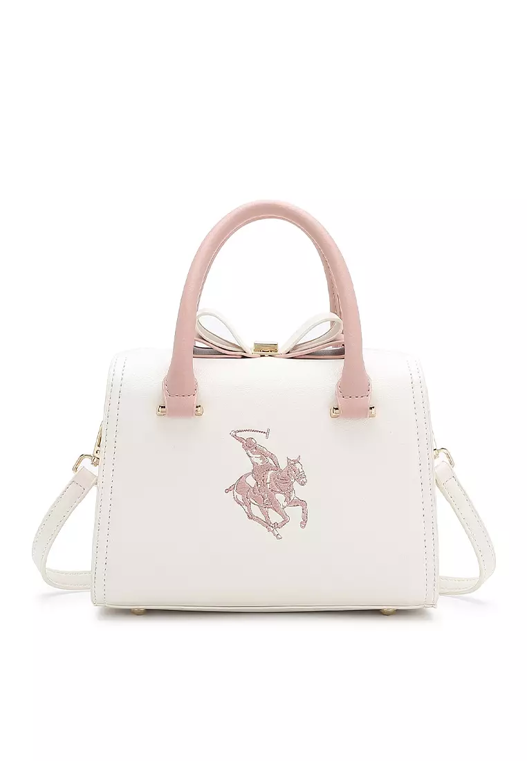 Logo Top Handle Bag / Sling Bag / Crossbody Bag (手拿袋 / 斜孭袋) - 粉紅色