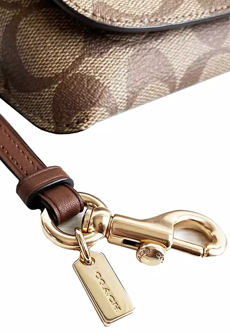 Buy COACH Coach Sunglass Case In Signature Canvas in Khaki 73639 2024