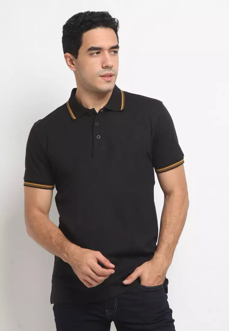 POLICE Polo Shirt Krah Stripes Pria 207200231