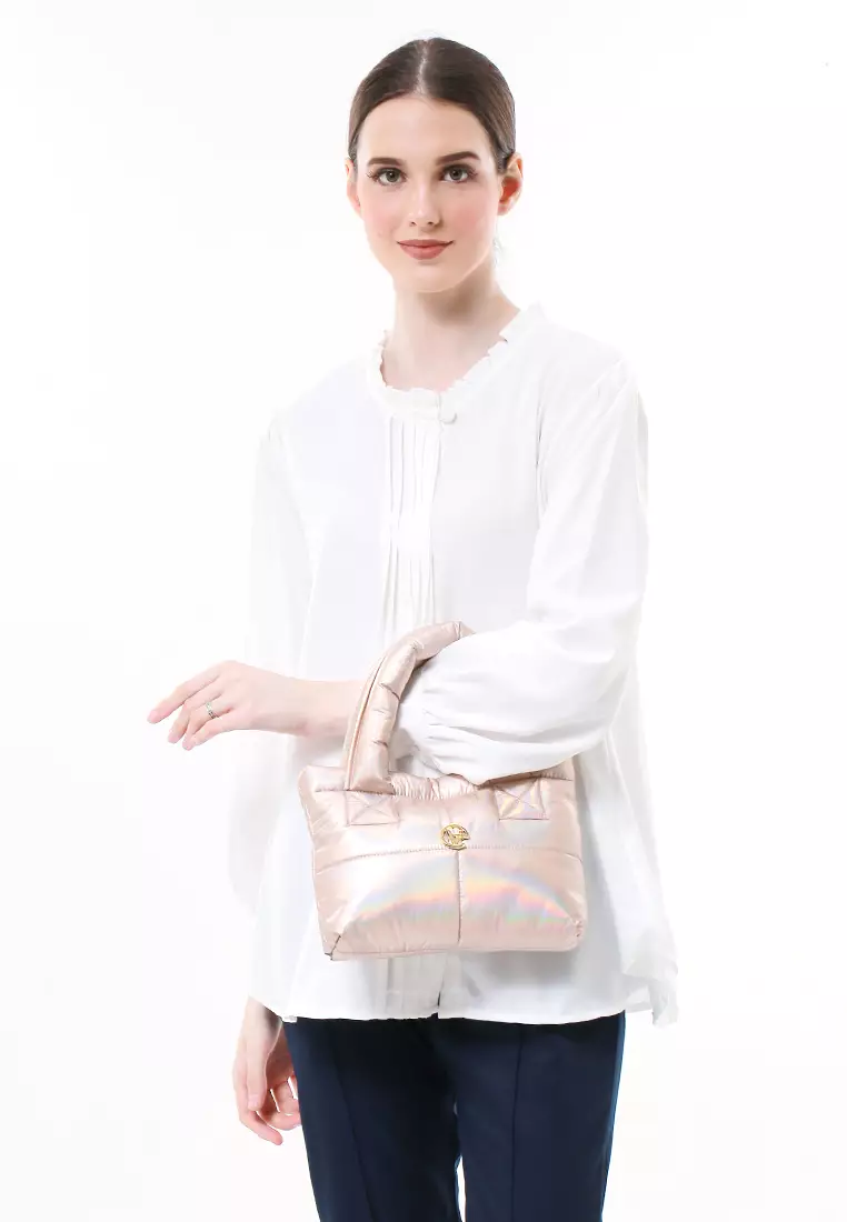 Angelina Pillow Puffy Bag Smooth Texture And High Quality - Holo Gold