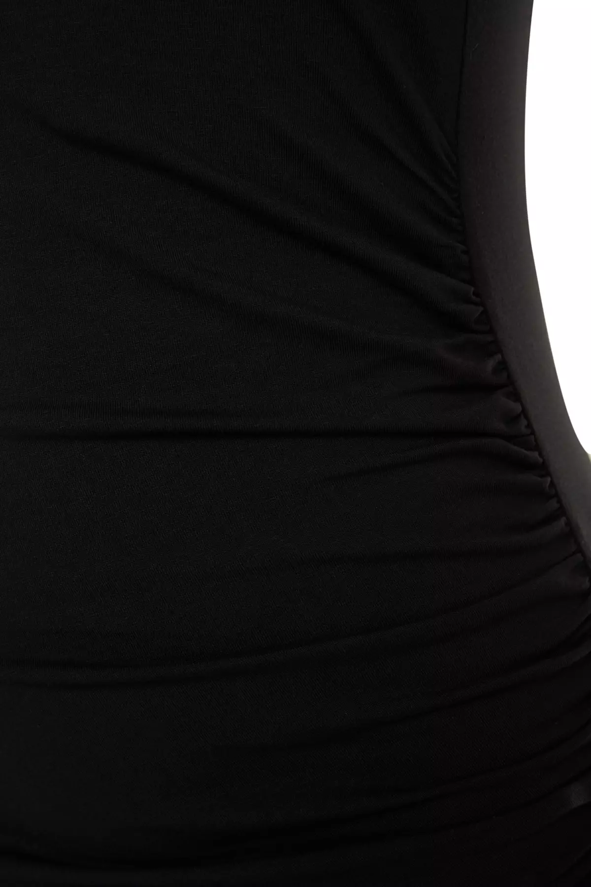 Knitted Dress with Smocks and Slit Detail