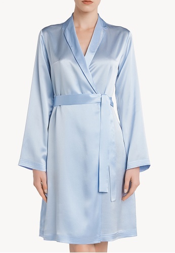 La Perla blue La Perla women's nightdress silk long sleeved Nightgown morning gown BDCF6AA82A42D1GS_1