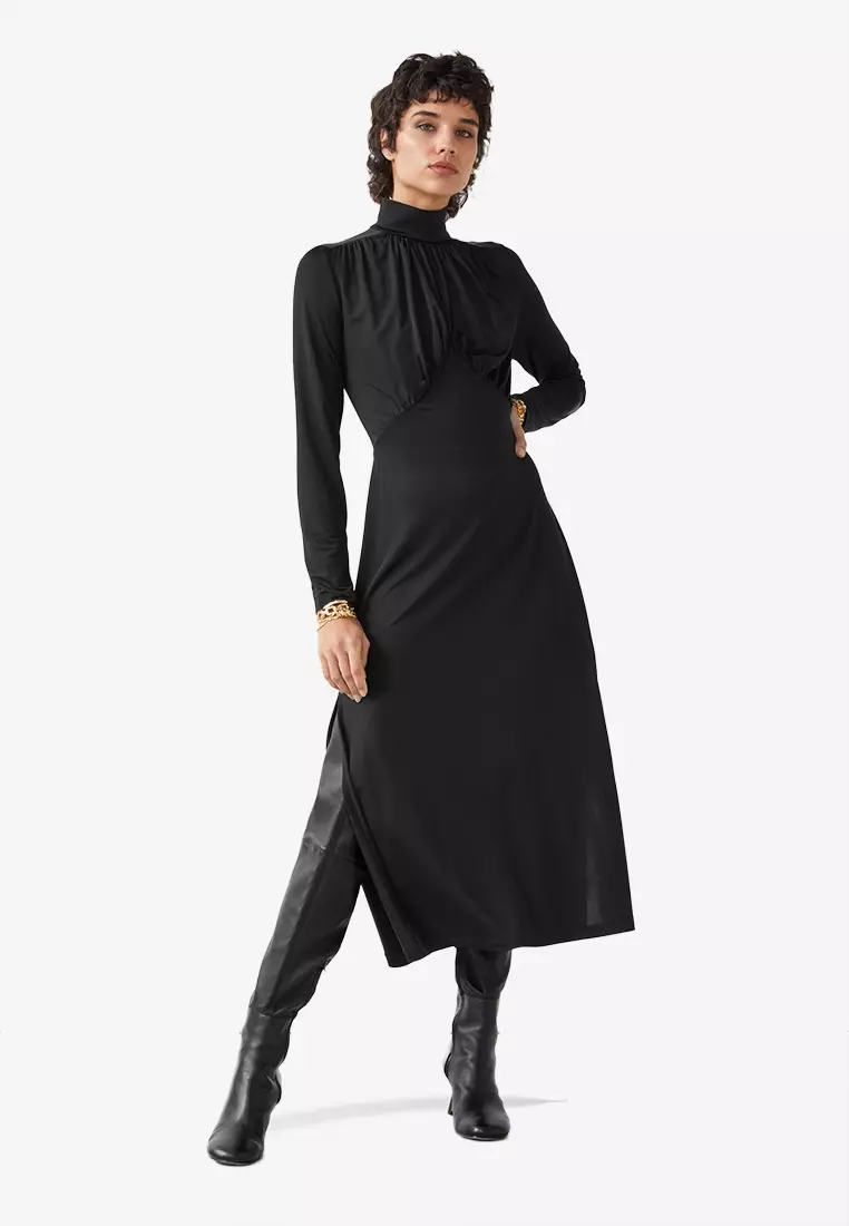 Gathered Jersey Dress
