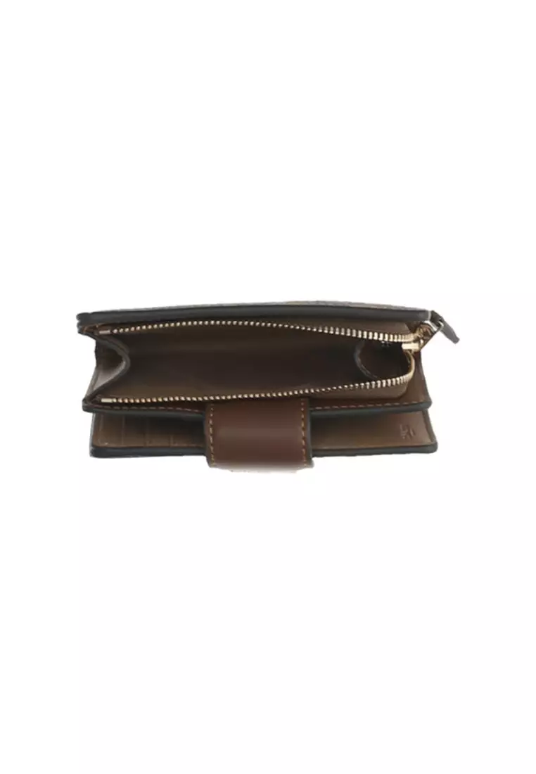 Medium Corner Zip Wallet In Signature Canvas CW786