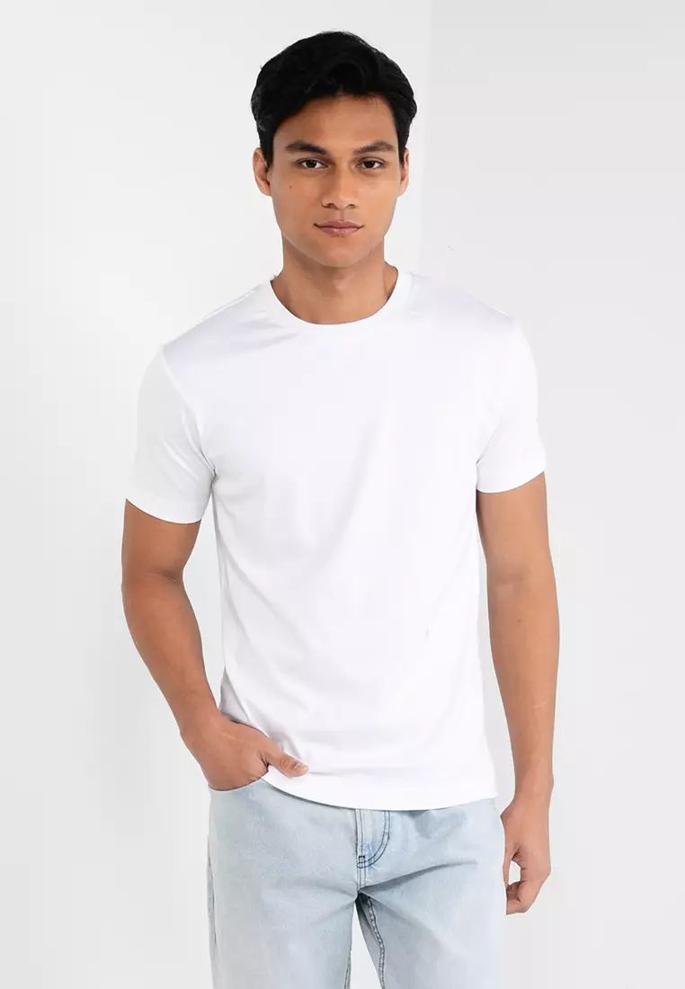 Buy Calvin Klein Gold Letter Embroidery T-shirt - Calvin Klein Jeans Online  | ZALORA Malaysia