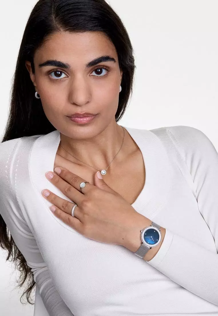 Crystalline Bezel Sterling Blue  - Women Watch stainless steel watch DW Official Authentic Original jam tanggan perempuan DW jam tangan