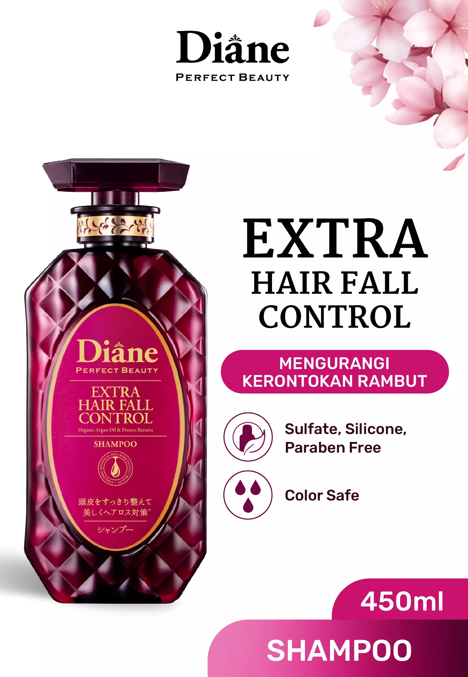 PAKET Diane EXTRA HAIR FALL CONTROL Shampoo + Treatment (Conditioner)