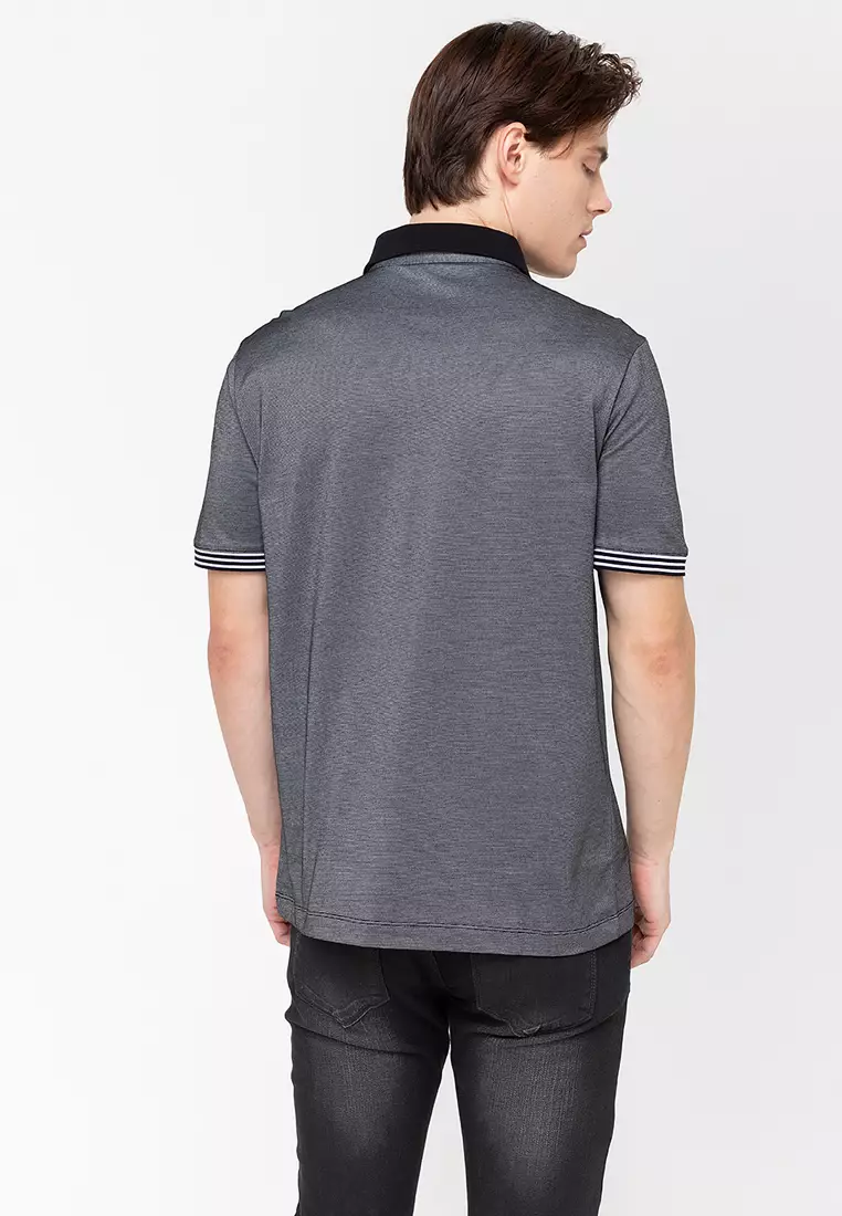 Perry ellis long sleeve polo hot sale