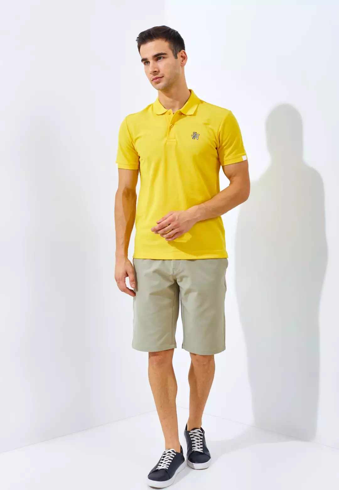 Jack Nicklaus Nexus Polo Shirt Pria Slim Fit Yellow Colour Yellow