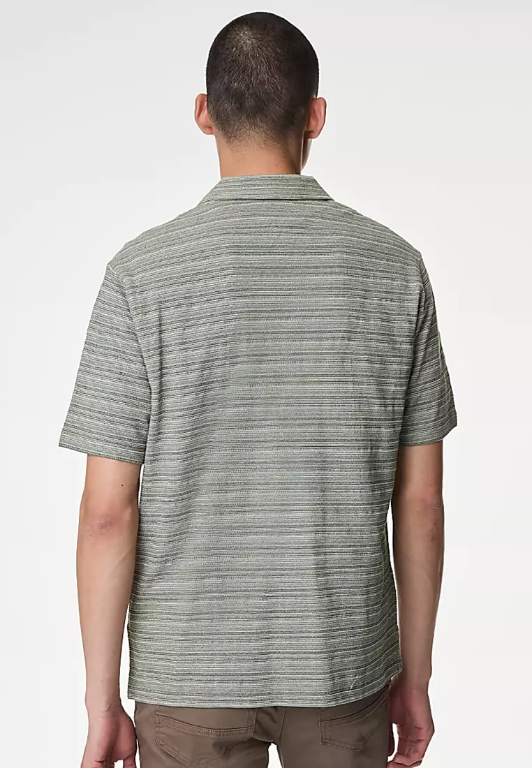 Cotton Rich Button Through Polo Shirt