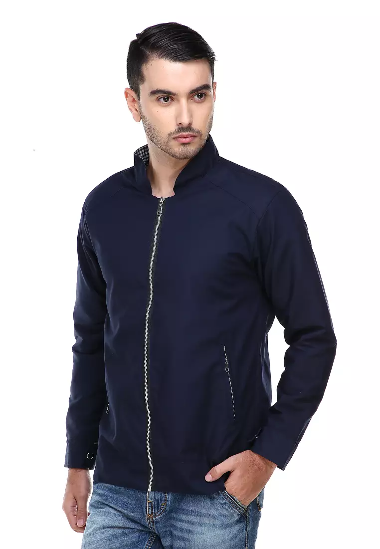 Clover Jas Jaket Casual Pria Slimfit Material American Drill ORIGINAL - Navy