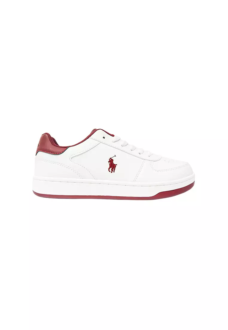 Discount on Polo Ralph Lauren  shoes - SKU: Polo Court- White & Wine