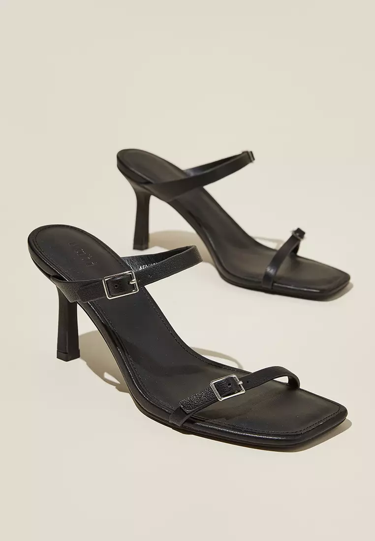 Gracie Double Buckle Mule Heels